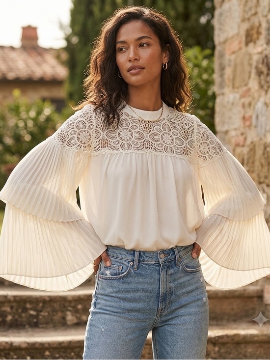 Abercrombie & Fitch Tops - Abercrombie and Fitch white lace blouse